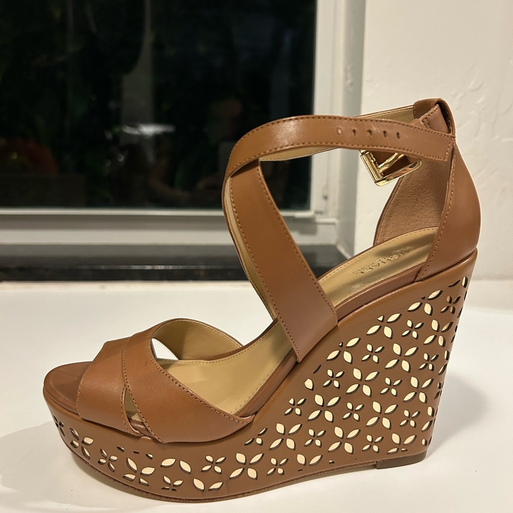 Michael Kors Sienna Floral Wedges- Never Worn